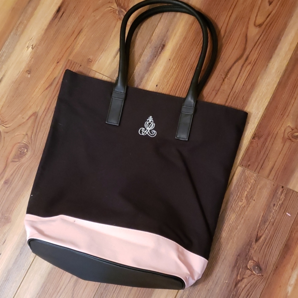 NWOT Ralph Lauren black and pink tote bag